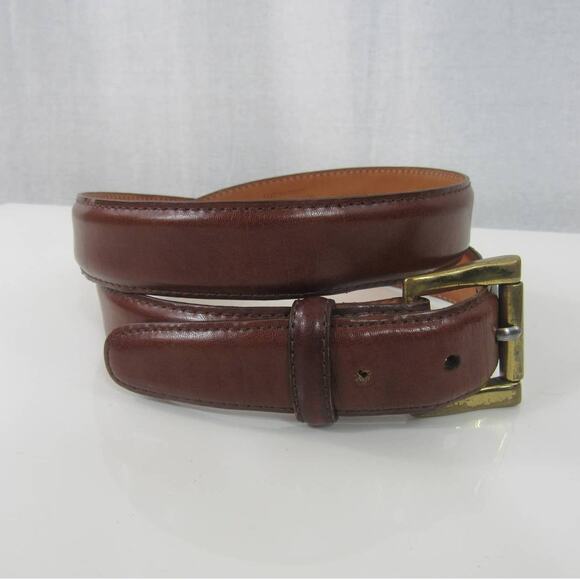 Martin Dingman Men's 90/36 Brown Glazed Cowhide Leather Belt - Picture 1 of 6